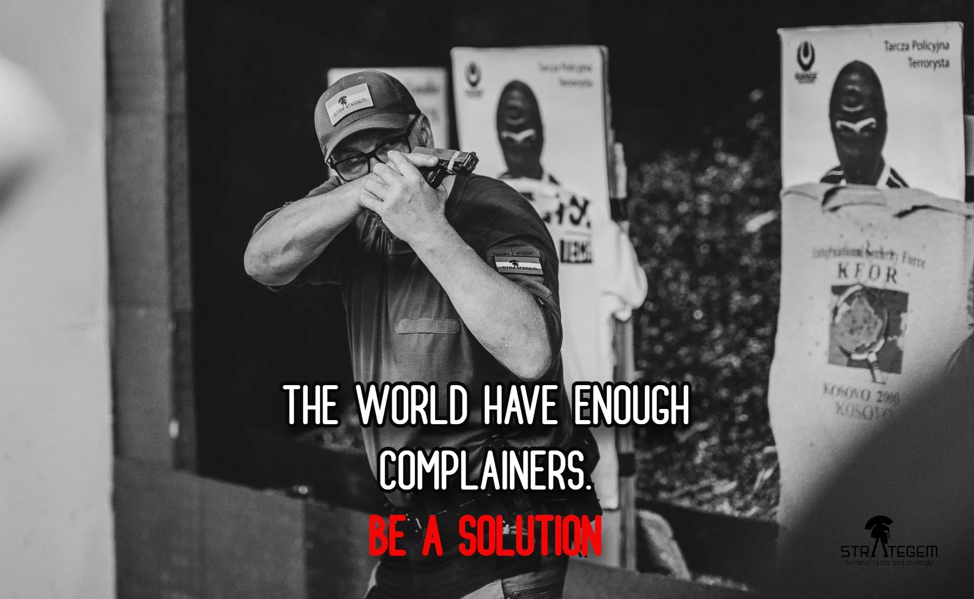 Solution, Quote, Zitat, Weisheit, Strategem, Training, Instrutor, Schießausbildung, Selfdefense, Selbstverteidigung, Pistole, Center Axis Relock